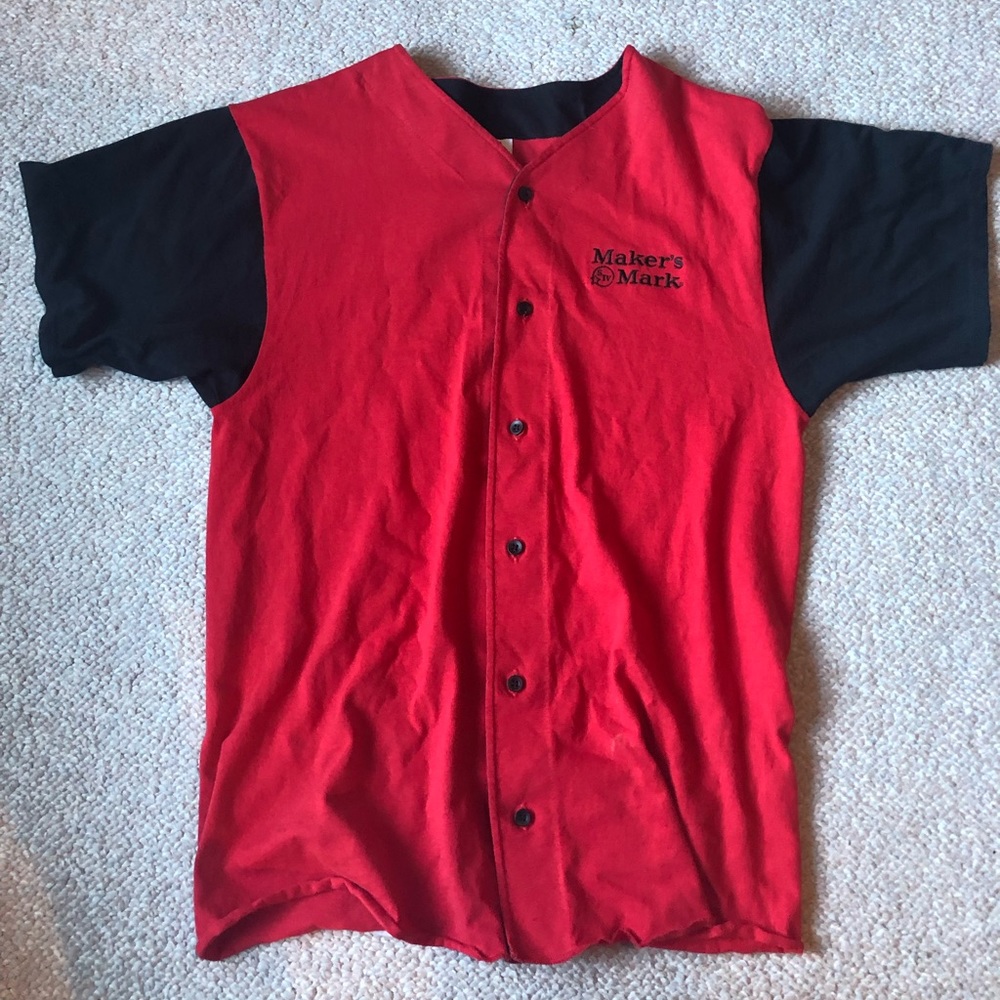 Makers Mark Whiskey Short sleeve button down
